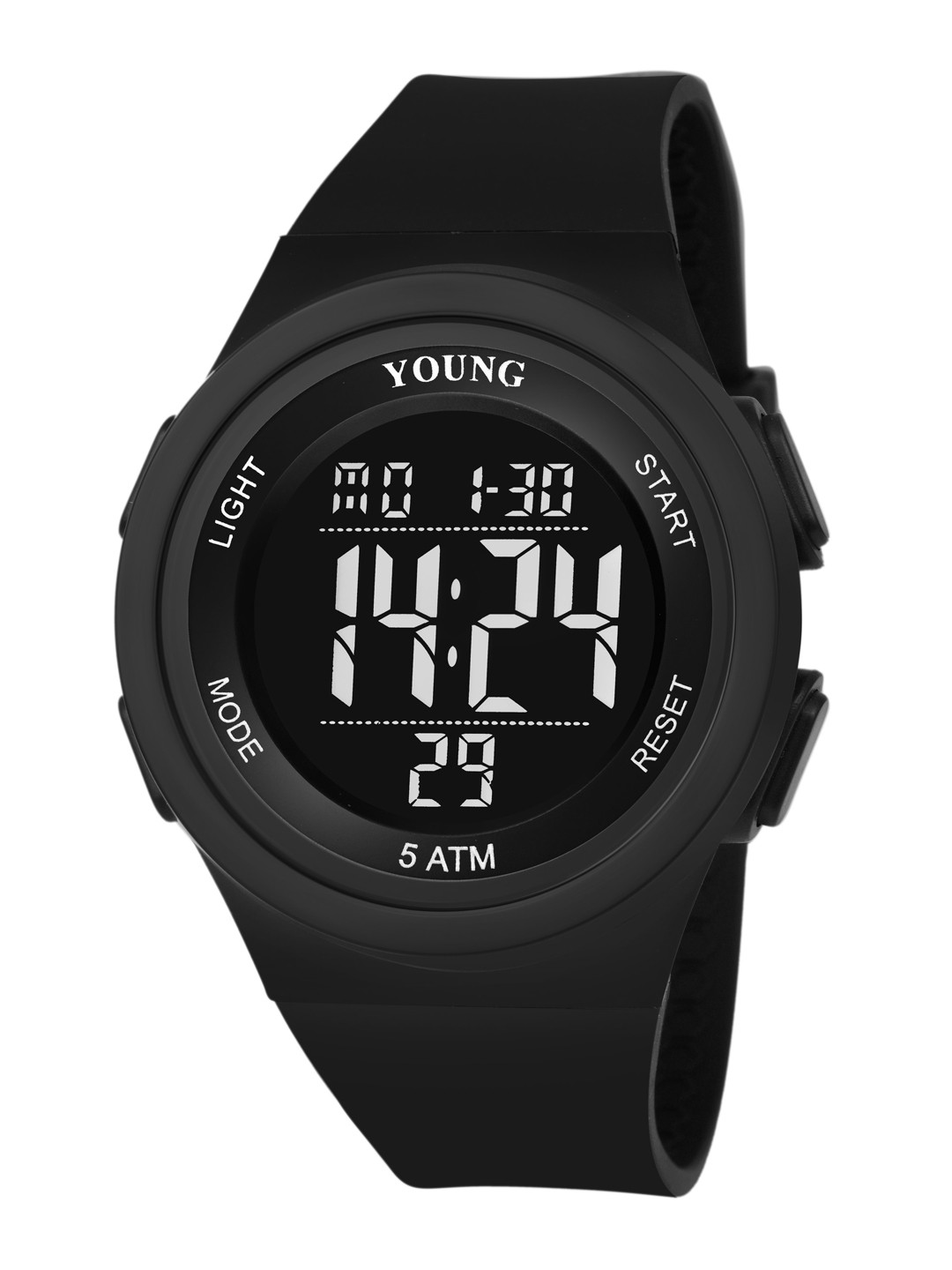 

YOUNG MISSION Kids Digital LED Backlight Watch YOUNG MISSION DIGITAL WATCH, Black