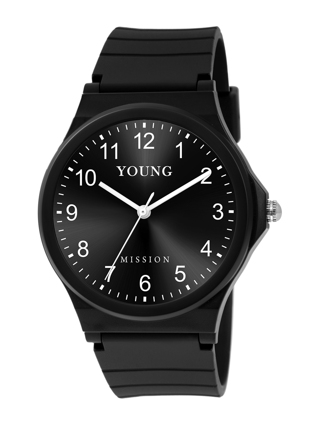 

YOUNG MISSION Kids Rubber Strap Analogue Watch YOUNG MISSION ANALOUGE WATCH YM 603 BK, Black