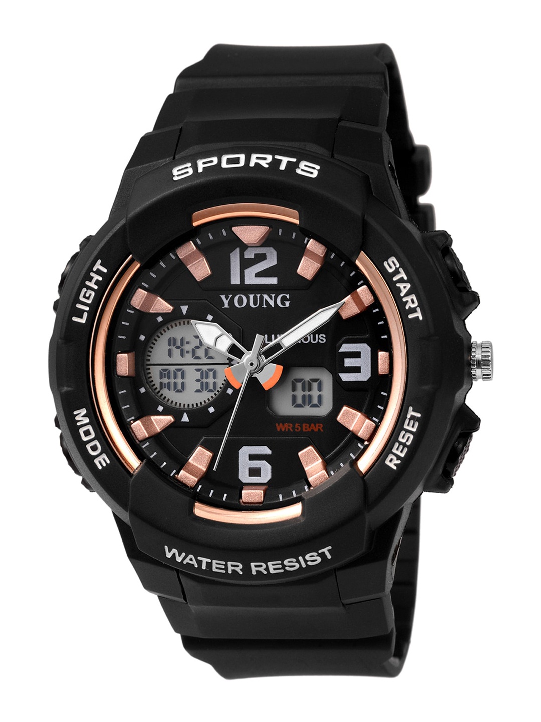 

YOUNG MISSION YM 652 BK Unisex Kids Dial & Straps Analogue and Digital, Black