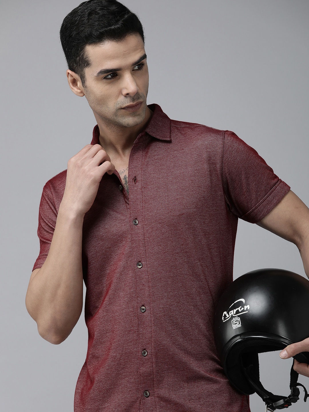 

Roadster Comfort Casual Shirt, Maroon