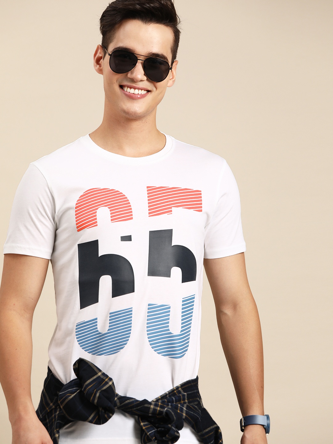 

United Colors of Benetton Typography Printed Pure Cotton T-shirt, White