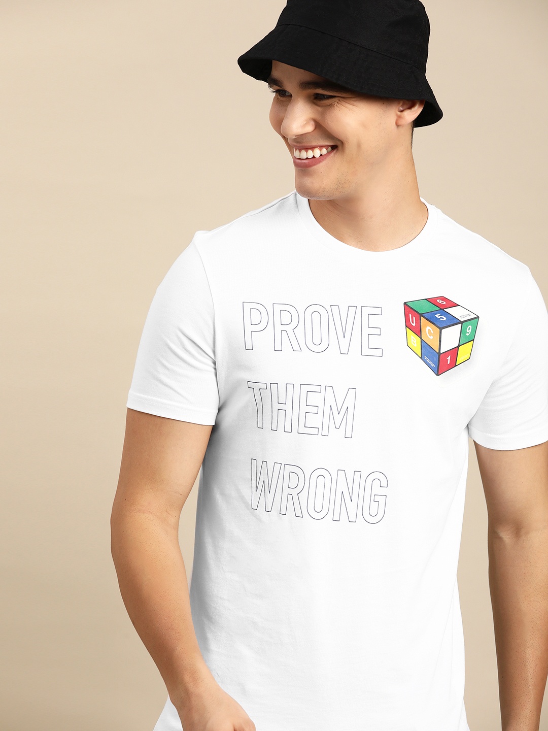 

United Colors of Benetton Printed Pure Cotton T-shirt, White