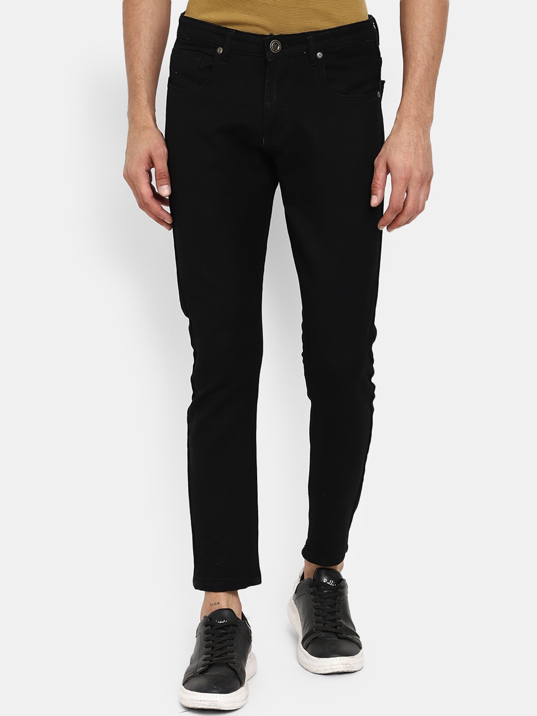 

V-Mart Men Mid-Rise Stretchable Cotton Jeans, Black