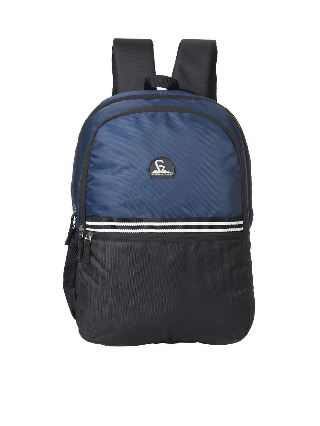 

GREENLANDS Colourblocked Light Weight Water Resistant Medium Backpack, Black