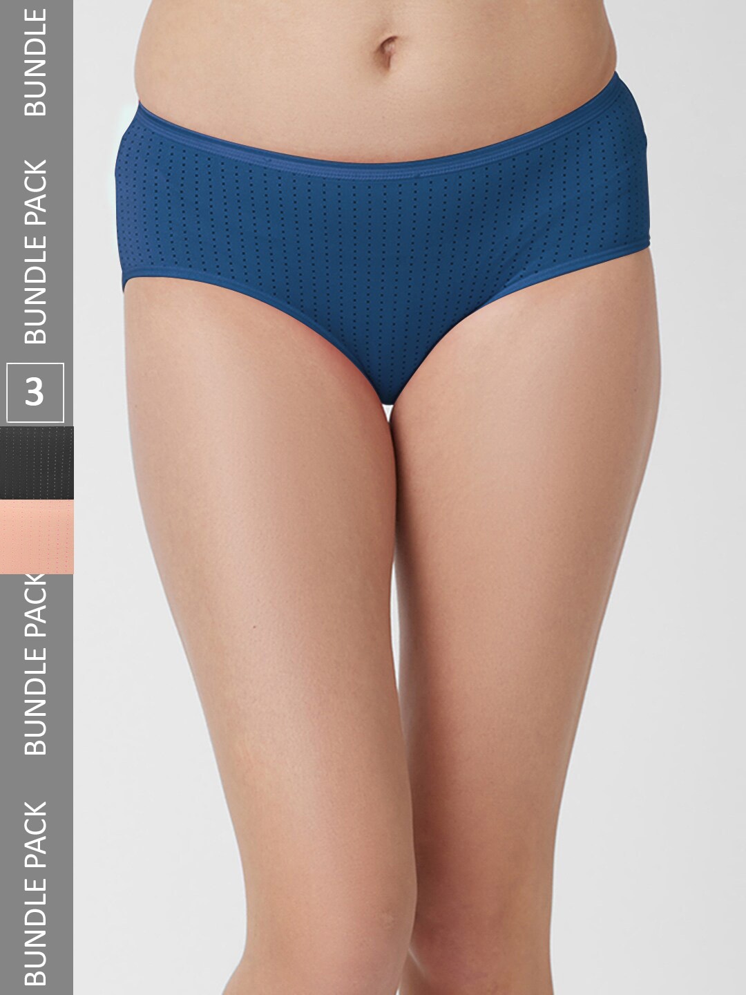 

FashionRack Women Pack Of 3 Assorted Cotton Hipster Briefs 6048