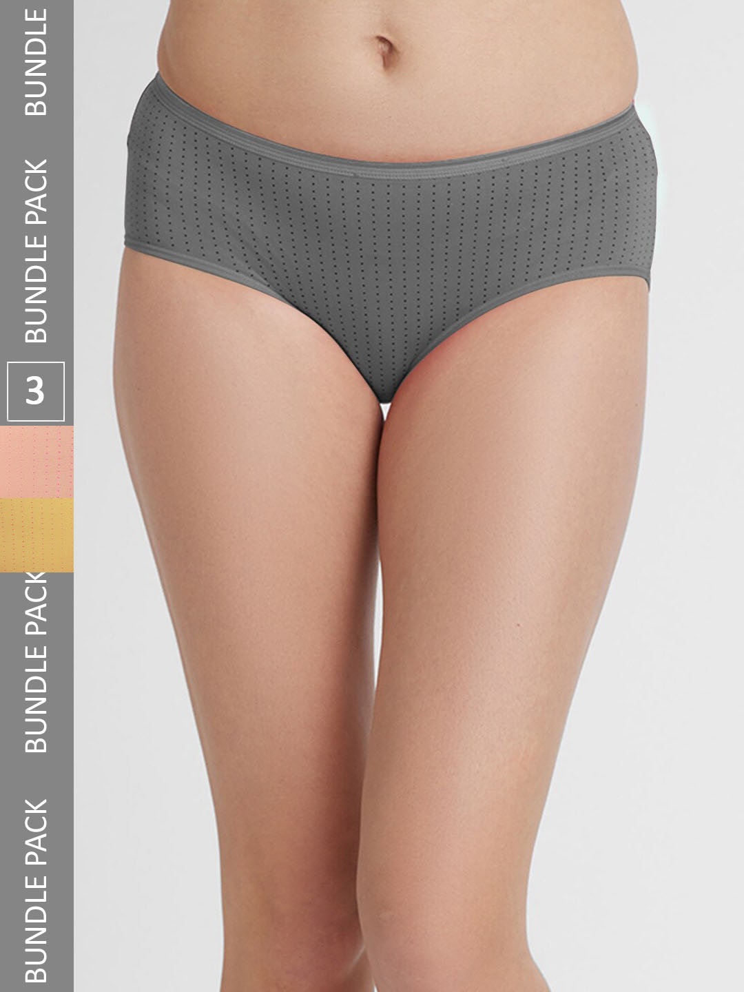 

FashionRack Women Pack of 3 Assorted Printed Cotton Hipster Briefs