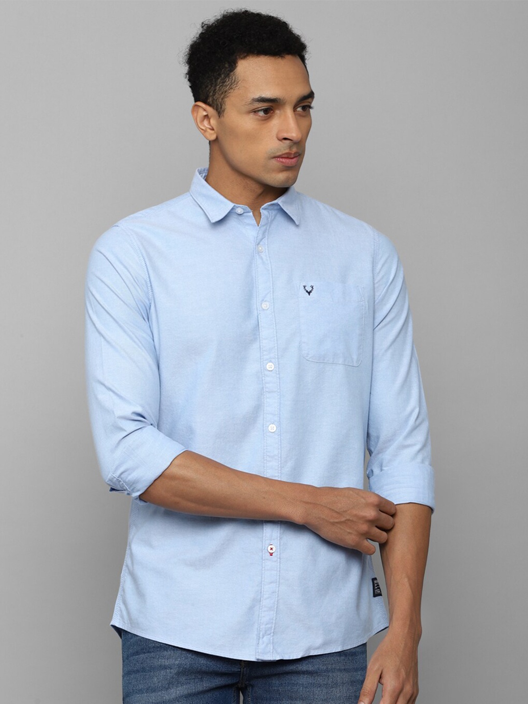 

Allen Solly Sport Spread Collar Pure Cotton Casual Shirt, Blue