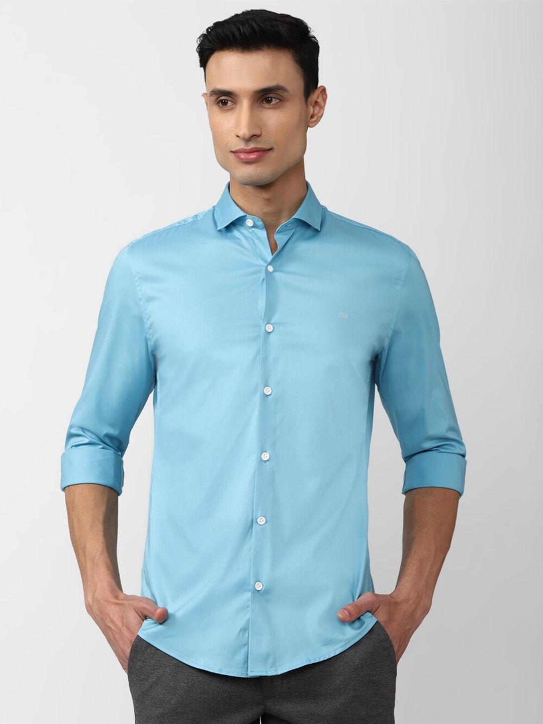 

Peter England Spread Collar Slim Fit Formal Shirt, Blue