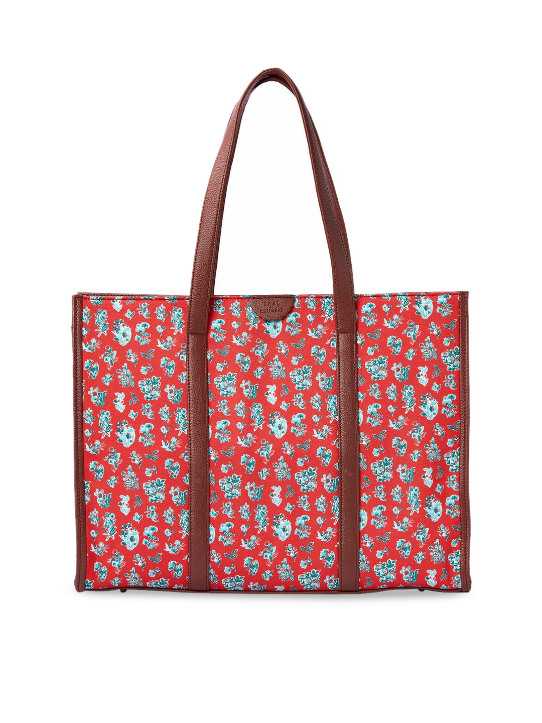 

TEAL BY CHUMBAK Women Printed Tote Bag, Red