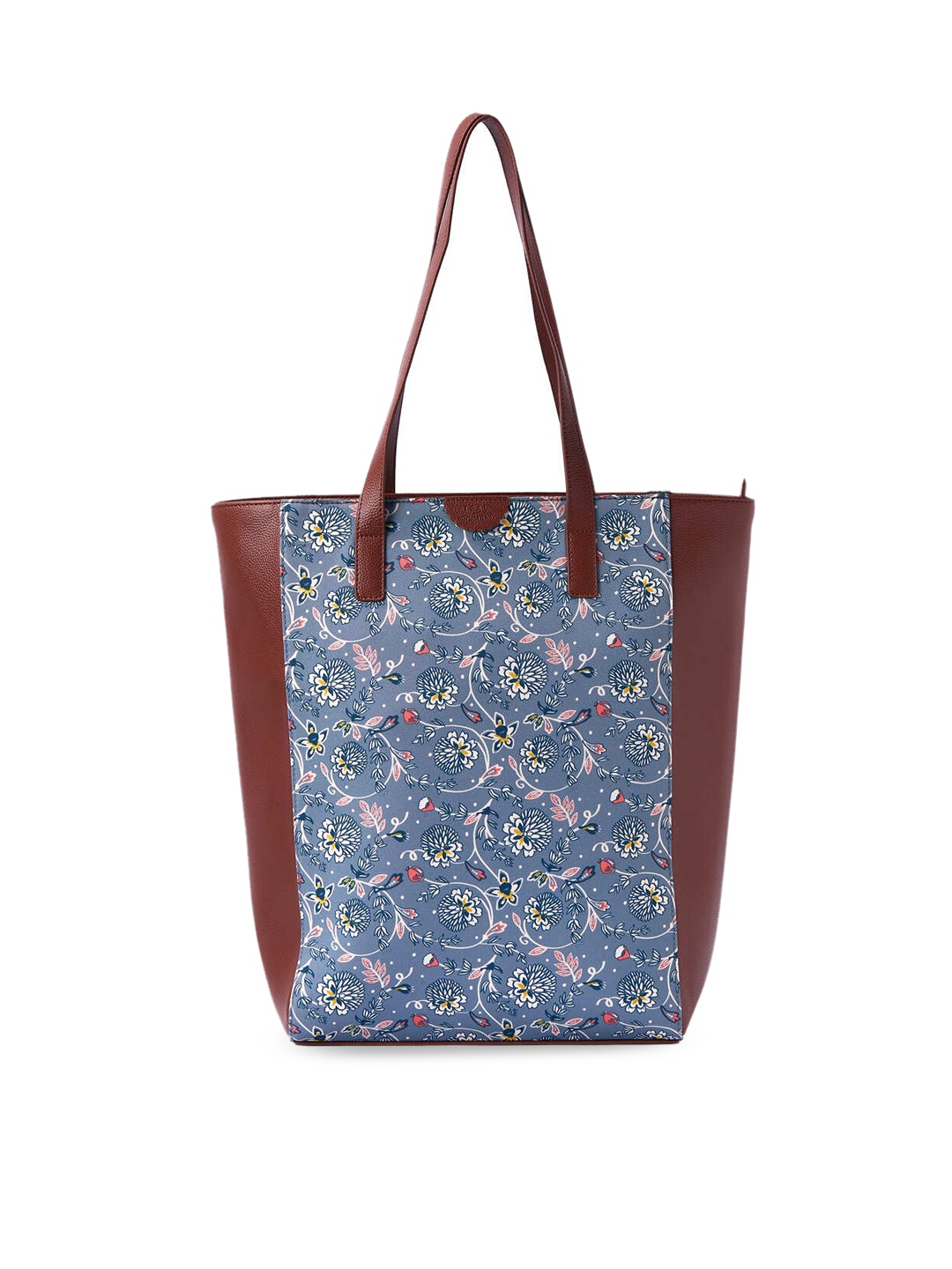 

TEAL BY CHUMBAK Floral Printed Shopper Tote Bag, Blue
