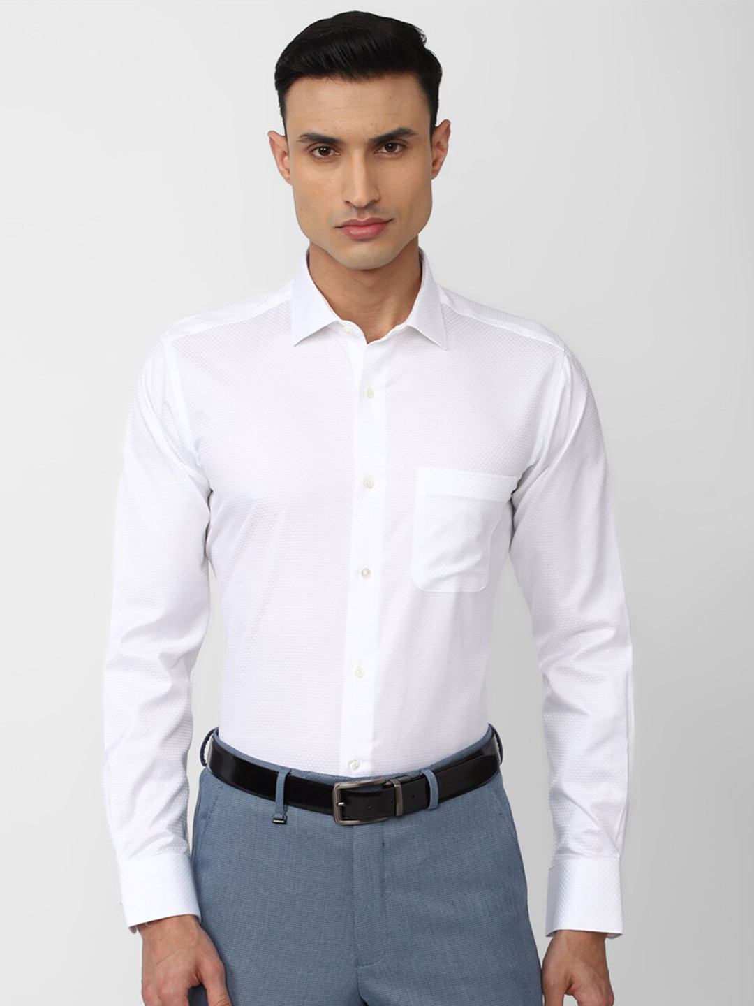 

Van Heusen Spread Collar Cotton Formal Shirt, White