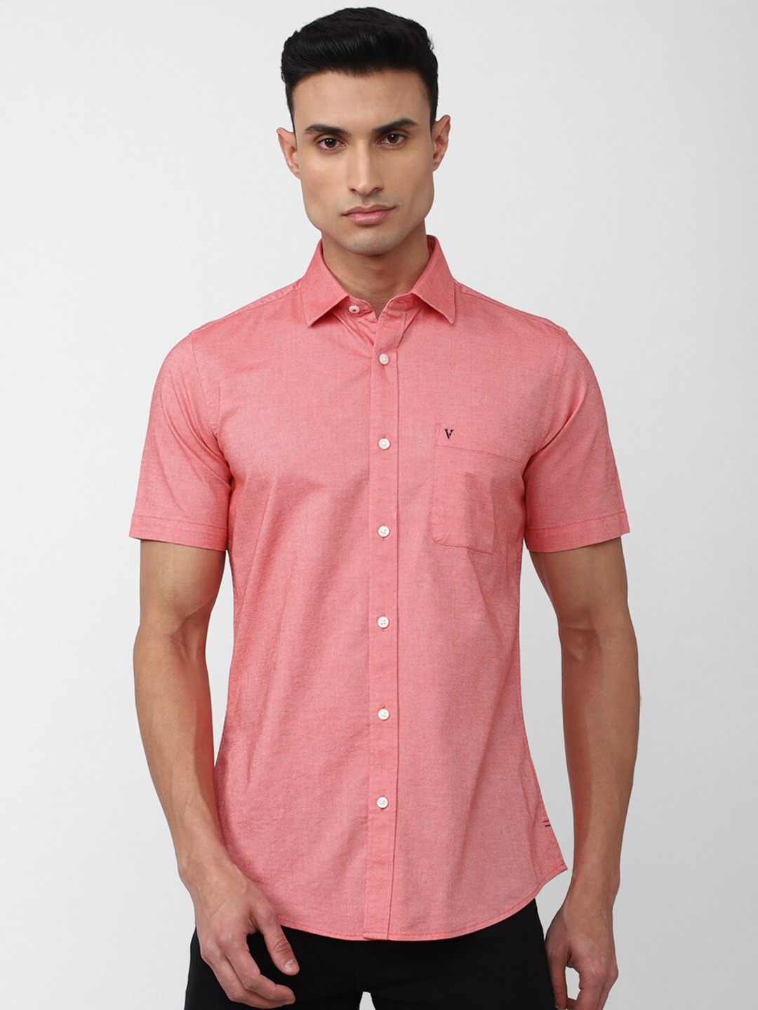 

Van Heusen Sport Slim Fit Pure Cotton Casual Shirt, Pink