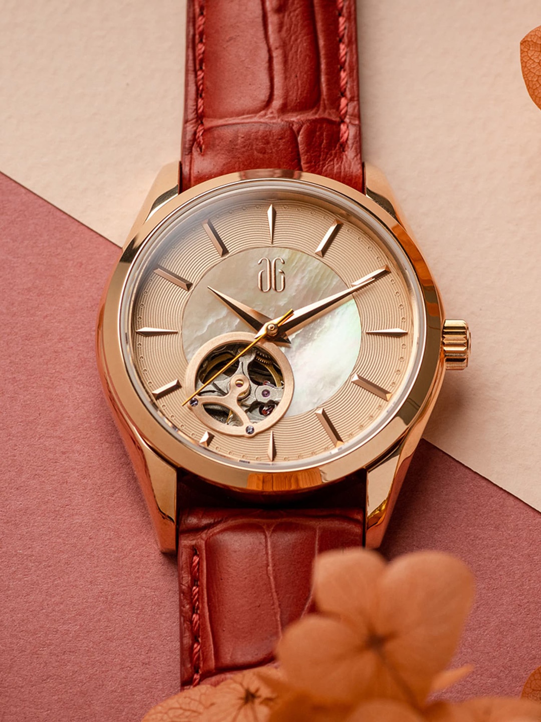 

Aries Gold Goldex Women Analogue Automatic Motion Powered Watch L 8023 RG-BEI, Beige
