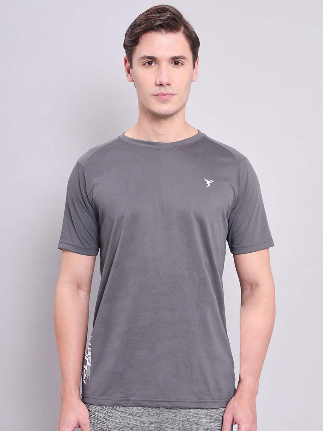

Technosport Crew Neck Antimicrobial Training or Gym T-shirt, Charcoal