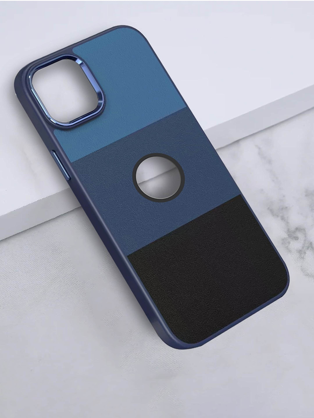 

Karwan Premium Leather Apple iPhone 14 Plus Phone Back Case, Blue