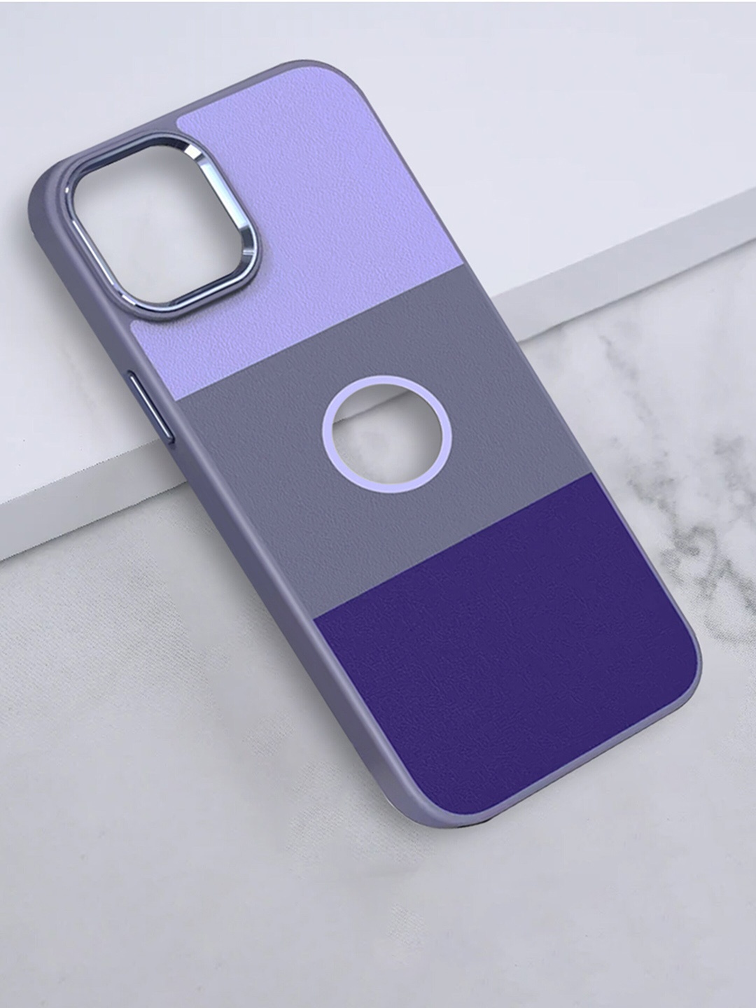 

Karwan Premium Leather iPhone 13 Phone Back Cover, Purple