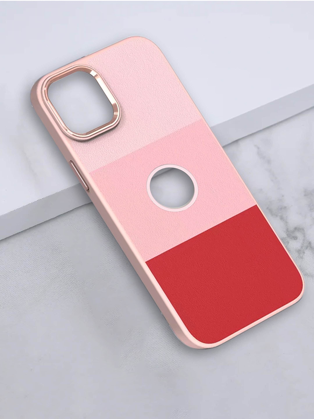 

Karwan Colourblocked 14PRO Leather Back Case, Pink