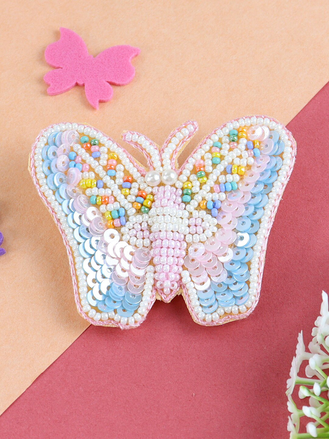 

Asthetika Kids Girls Embellished Butterfly Alligator Hair Clip, Blue