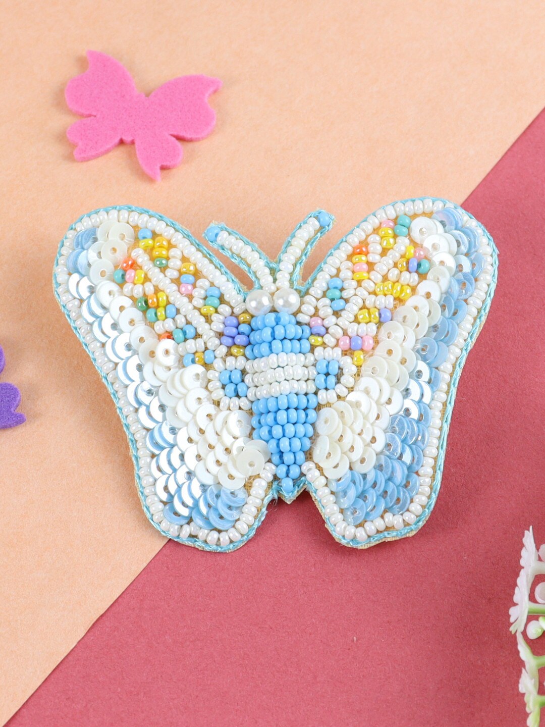 

Asthetika Kids Girls Embellished Butterfly Alligator Hair Clip, Blue
