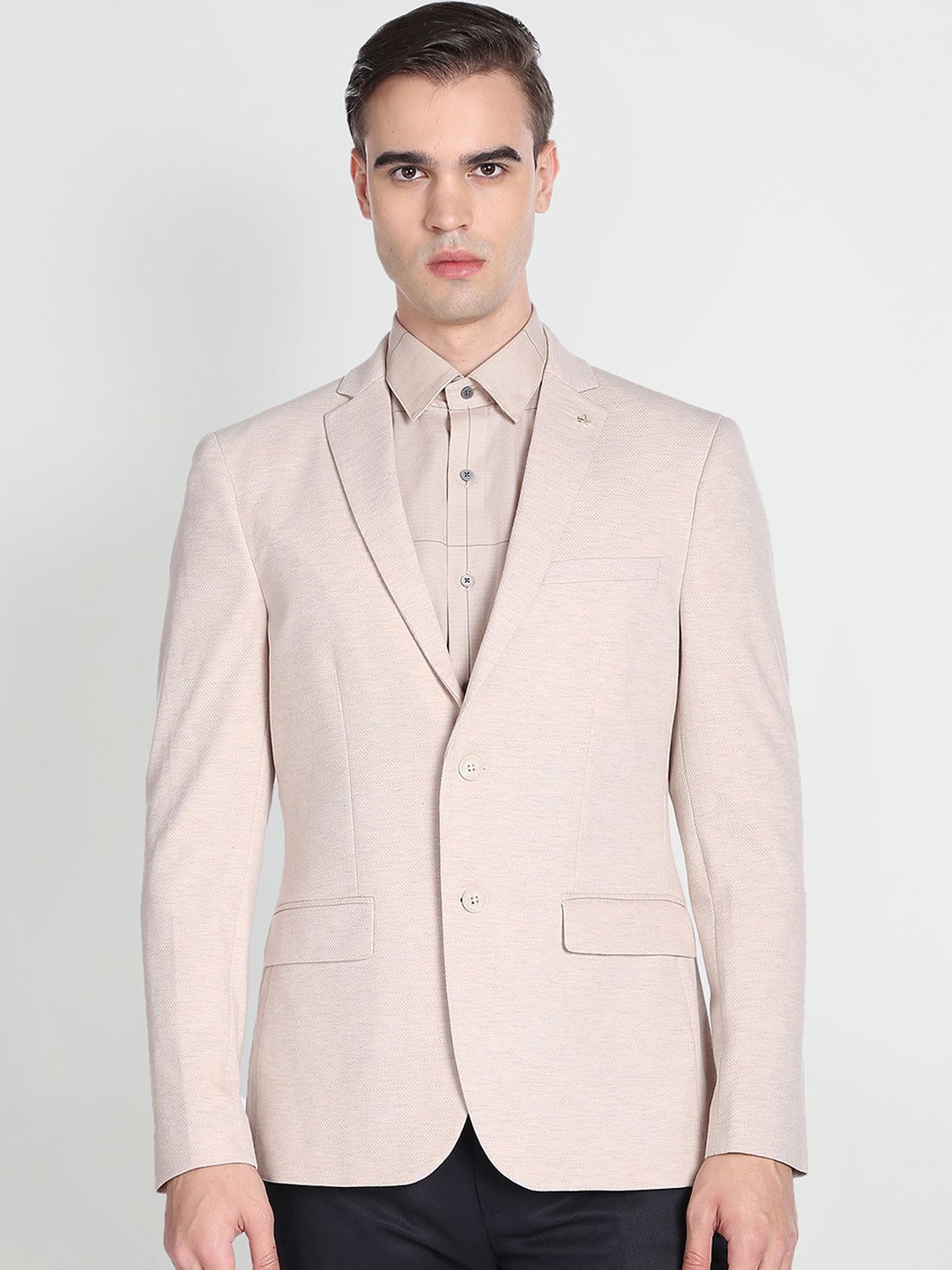 

Arrow Slim-Fit Single-Breasted Formal Blazers, Beige