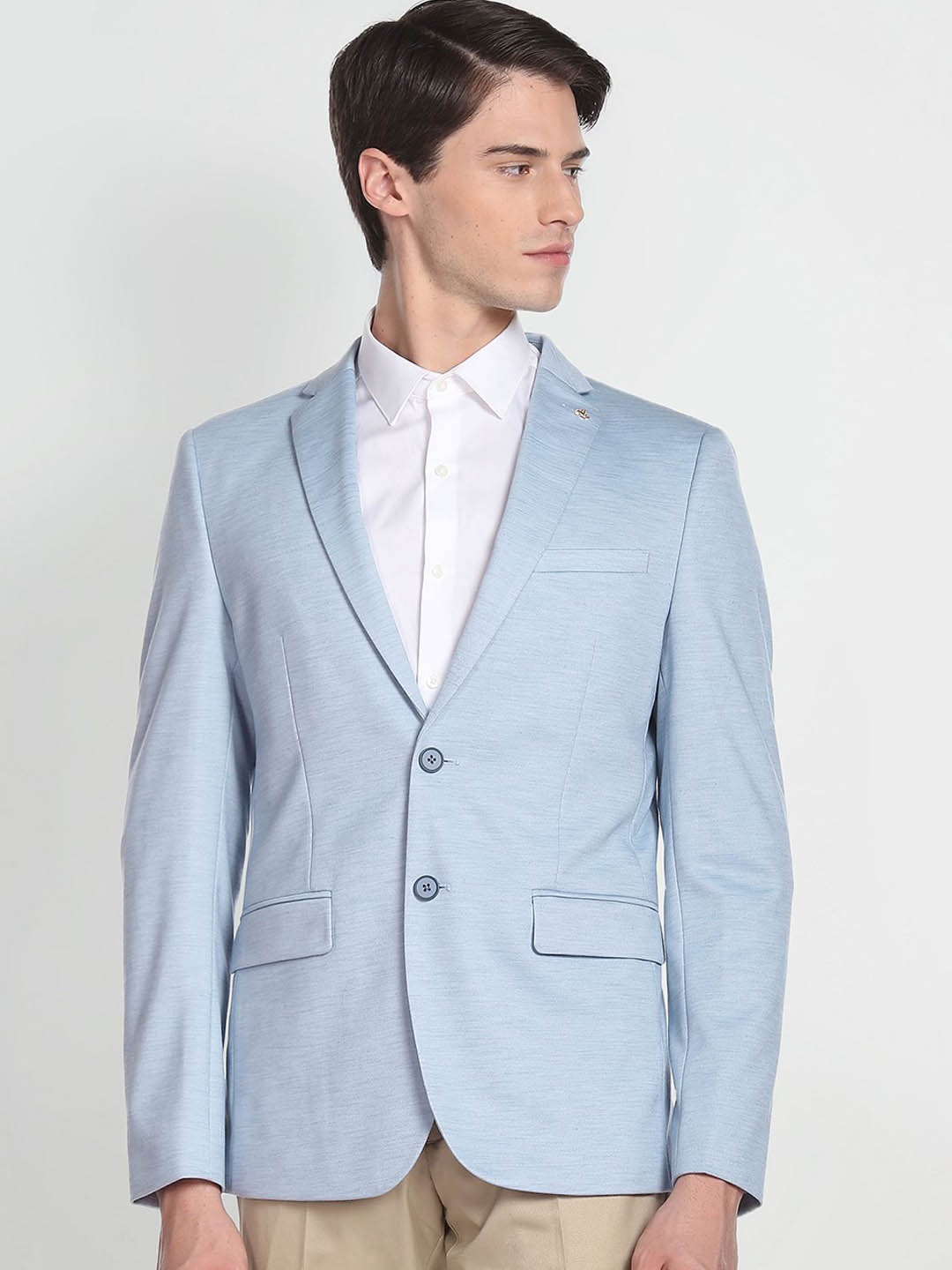 

Arrow Single-Breasted Slim-Fit Formal Blazer, Blue