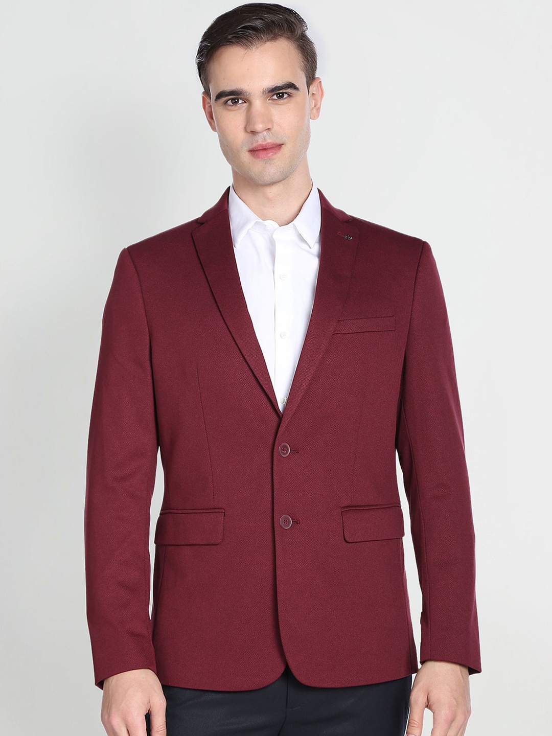 

Arrow Slim-Fit Single Breasted Blazer, Maroon