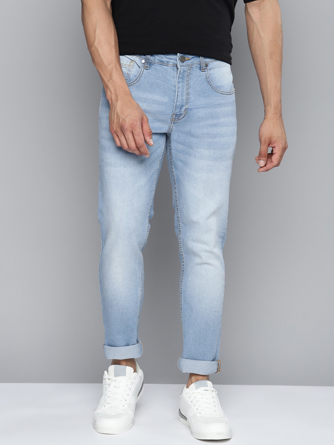 

Mast & Harbour Skinny Fit Light Fade Jeans, Blue