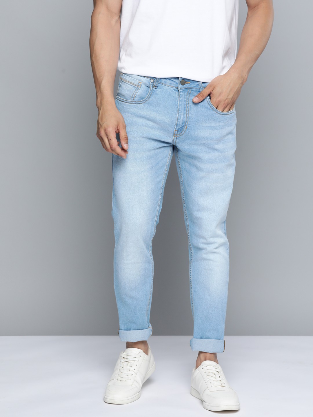 

Mast & Harbour Skinny Fit Light Fade Jeans, Blue