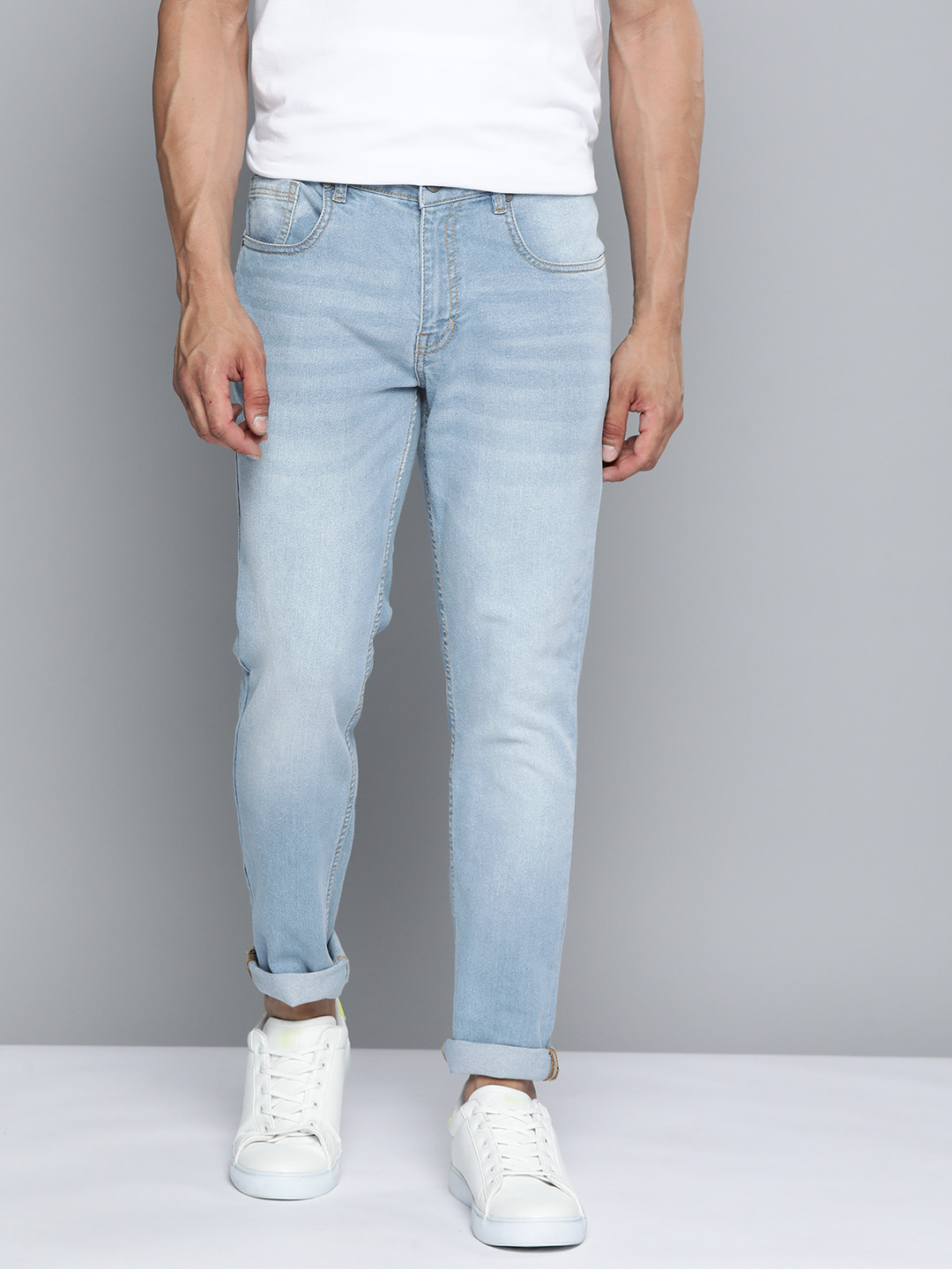 

Mast & Harbour Skinny Fit Light Fade Jeans, Blue