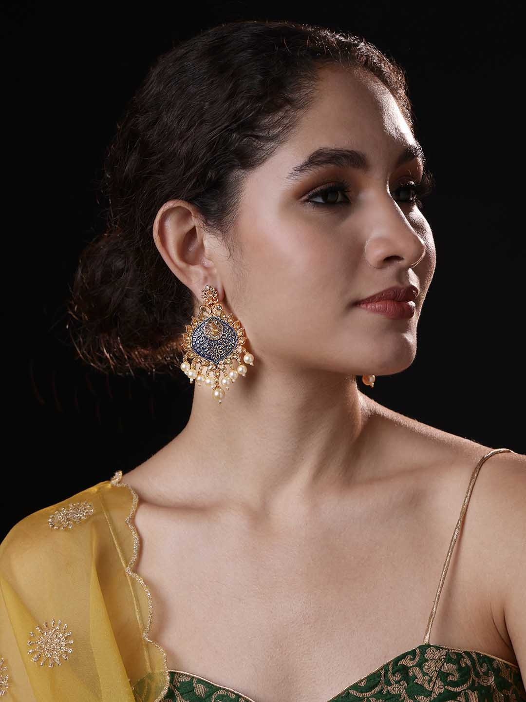 

PANASH Gold-Plated Floral Drop Earrings