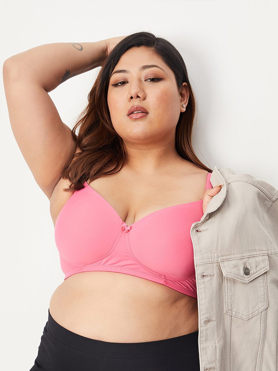 

max Plus Size Lightly Padded Non Wired Everyday Bra 1000011928560, Pink