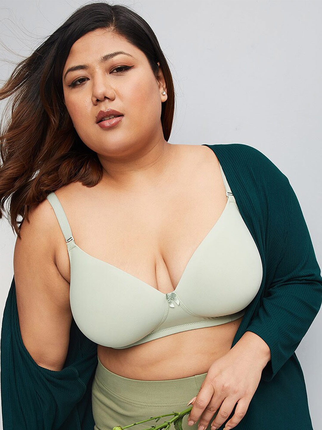 

max Plus Size Lightly Padded Non-Wired All Day Comfort Bra, Sea green
