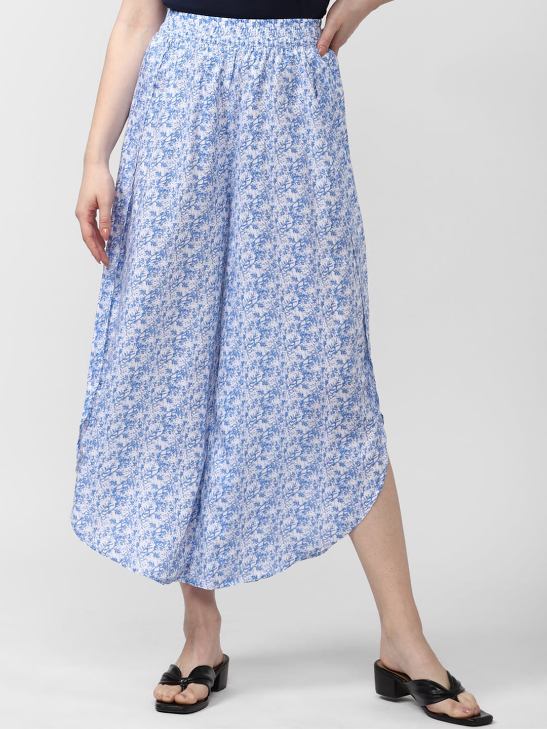 

Van Heusen Woman Women Printed Modal Trousers, Blue