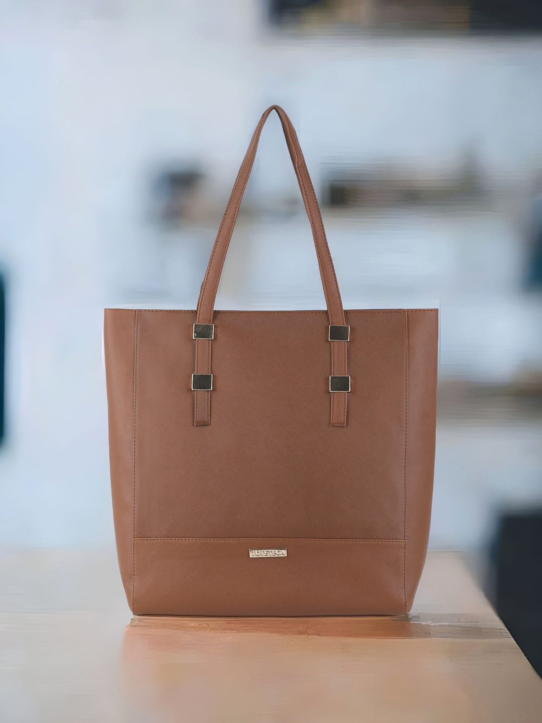 

Toteteca PU Shopper Shoulder Bag, Tan