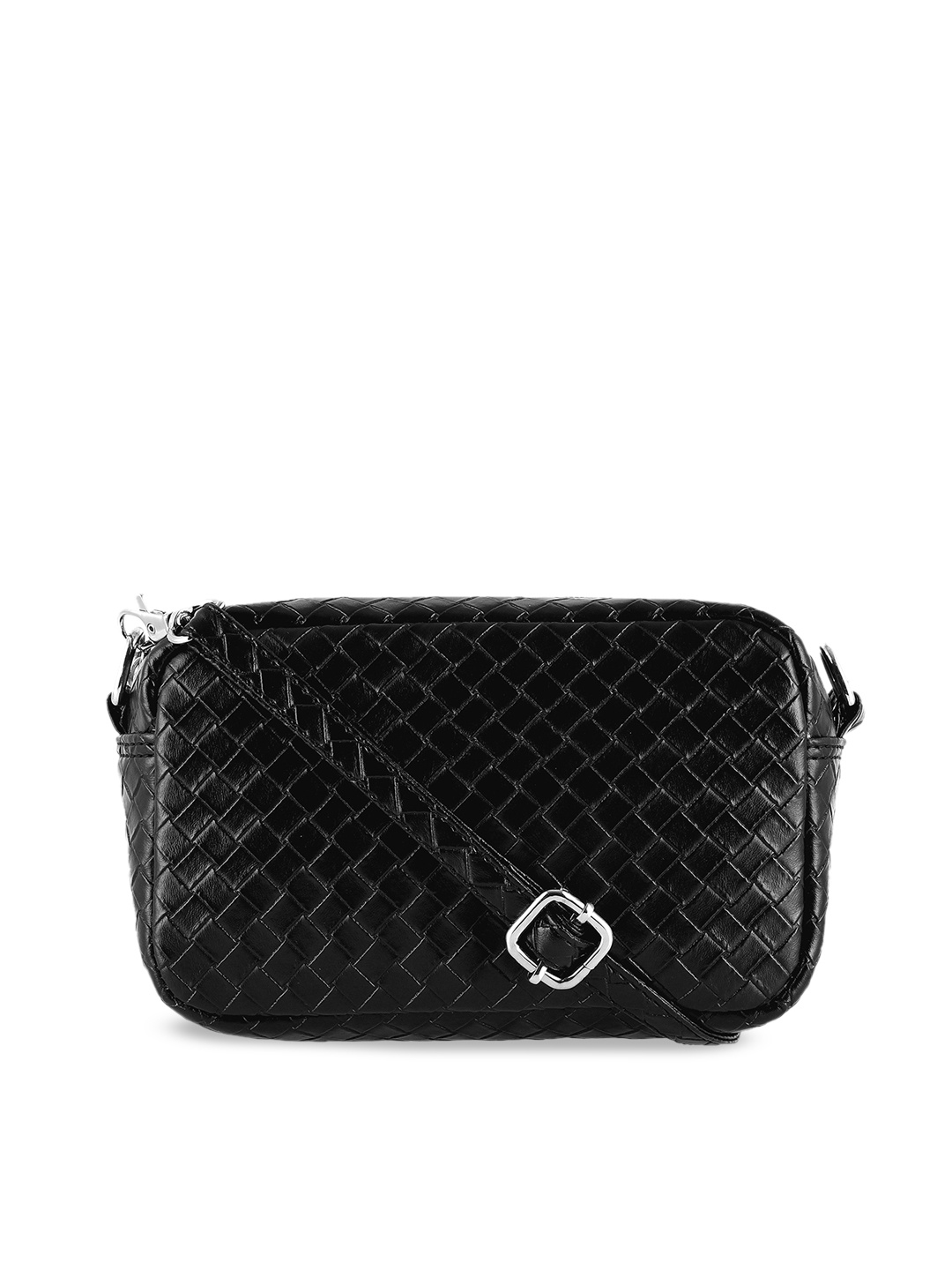 

Toteteca Textured PU Structured Satchel with Quilted, Black