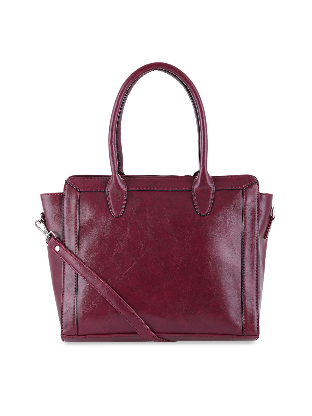 

Toteteca London Structured Shoulder Bag With Sling Strap, Maroon