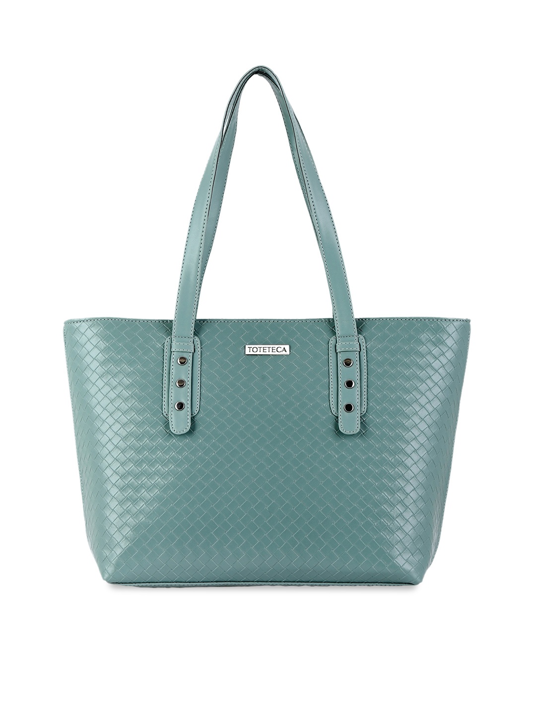 

Toteteca Textured Oversized Structured Shoulder Bag, Sea green