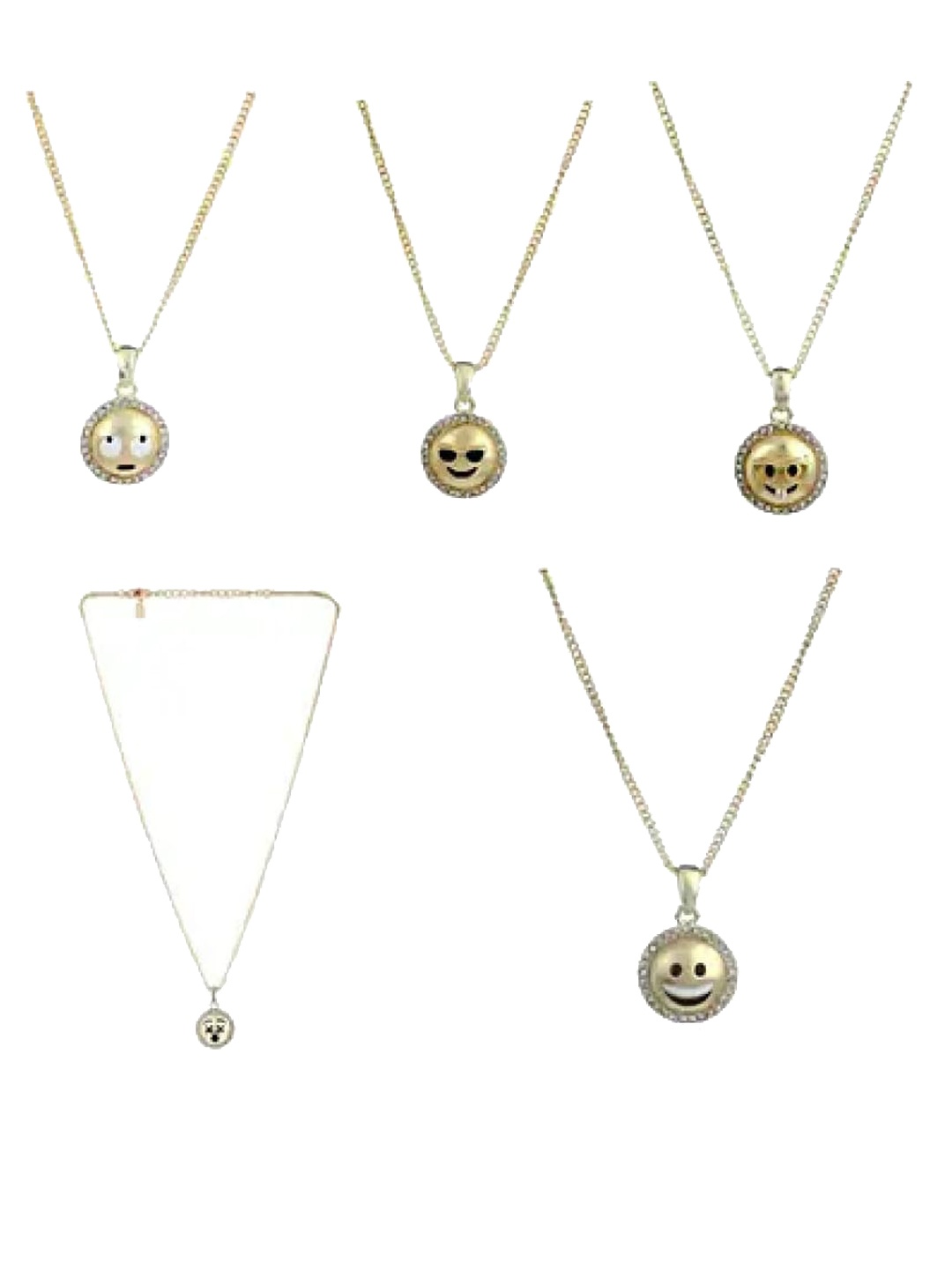 

Estele Gold-Plated Stone-Studded & Circular-Charm Pendant With Chain