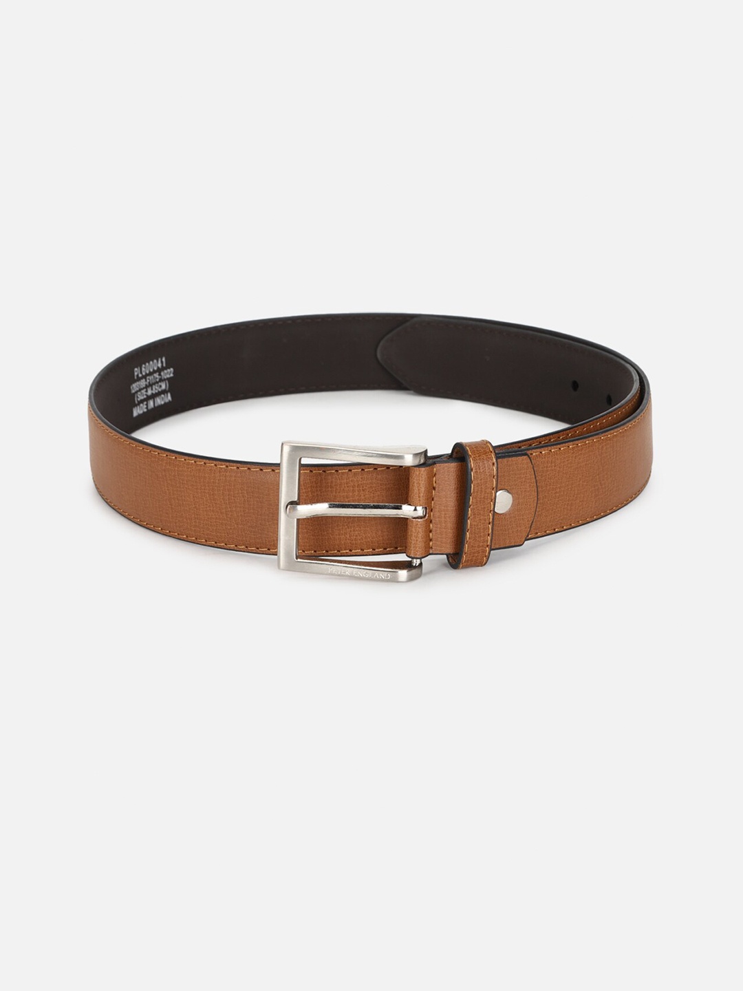 

Peter England Men Leather Tang Closure Formal Belt, Brown