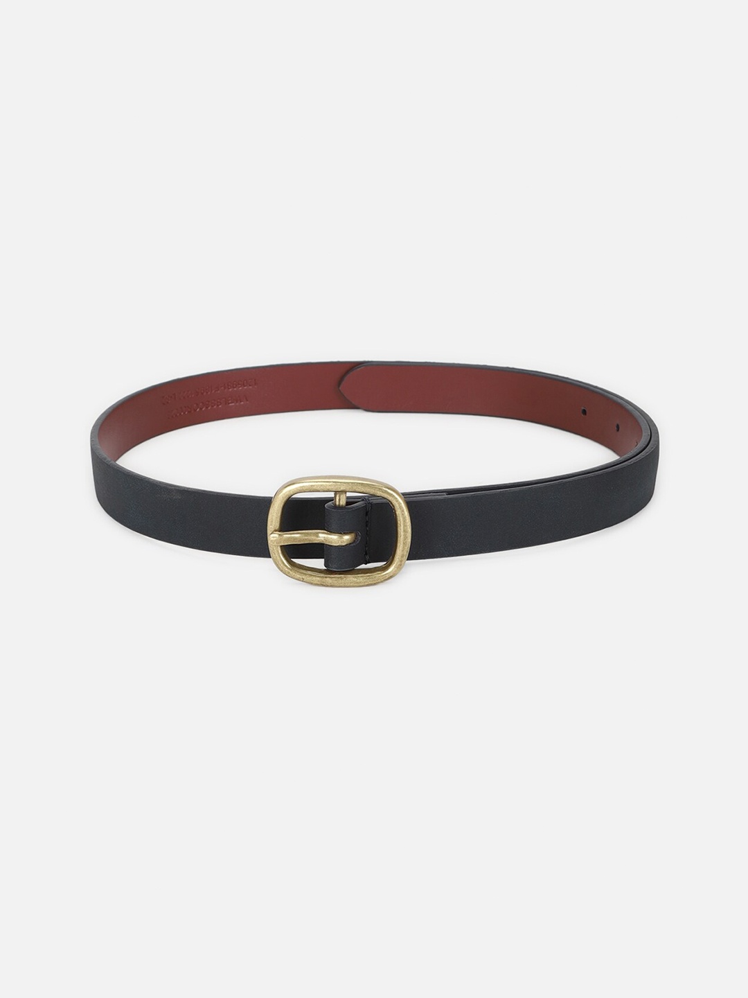 

Van Heusen Woman Leather Tang Closure Belt, Black