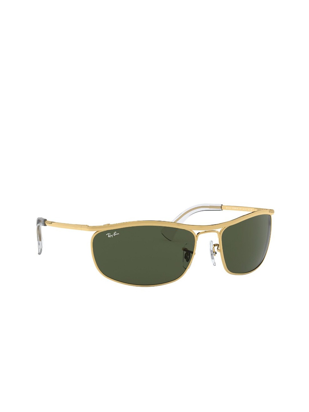 

Ray-Ban Full Rim Rectangle Sunglasses with UV Protected Lens, Green