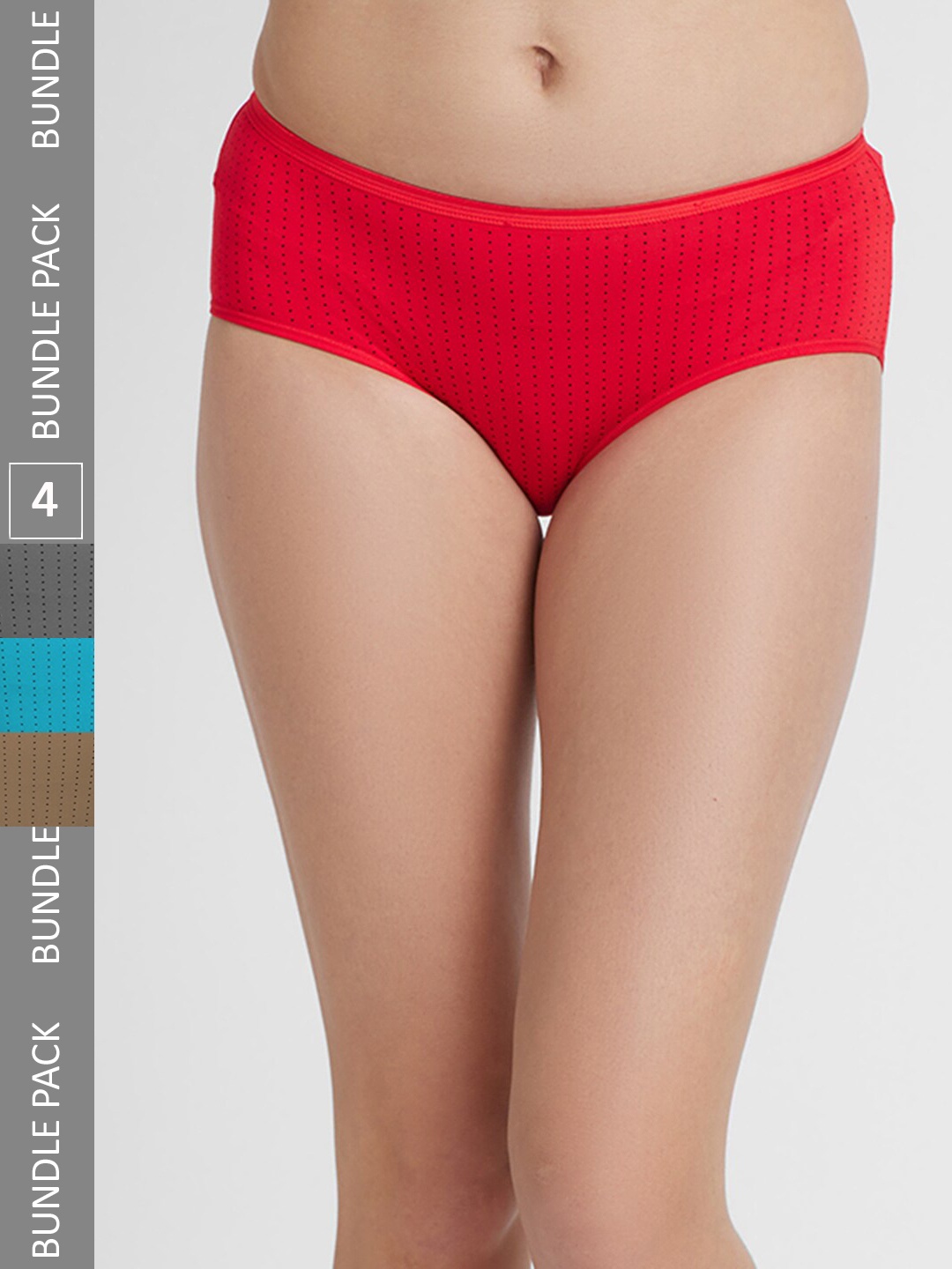 

FashionRack Women Pack Of 4 Cotton Hipster Briefs 6048 _RBrDGBl, Assorted