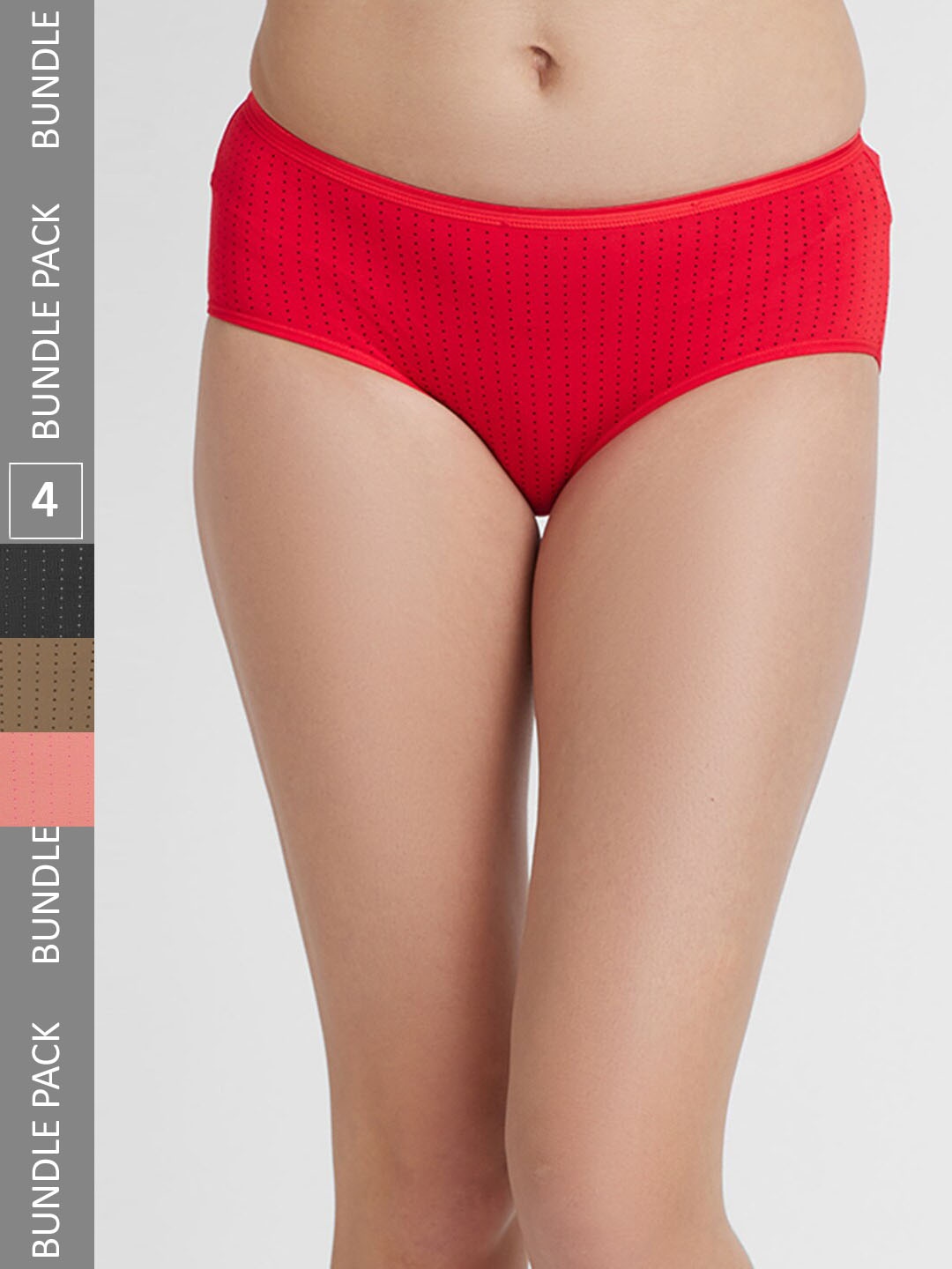 

FashionRack Women Pack Of 4 Cotton Hipster Briefs 6048 _RBBrPe, Assorted