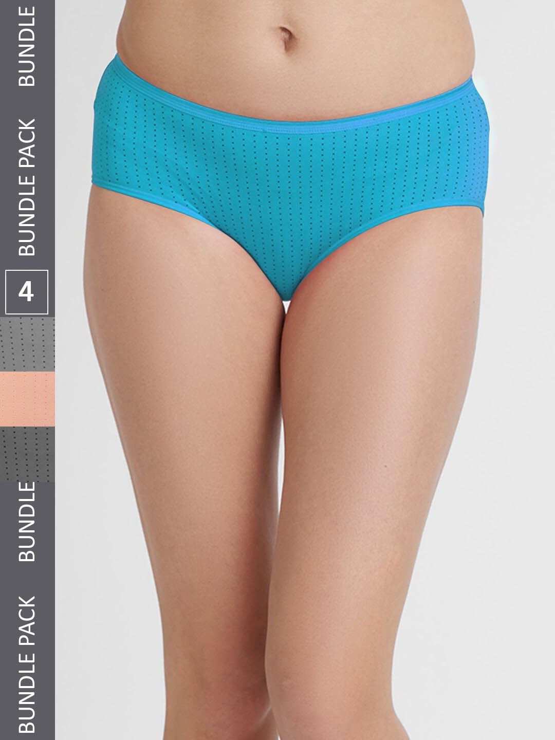 

FashionRack Women Pack Of 4 Cotton Hipster Briefs 6048 _SDGBlLG, Assorted