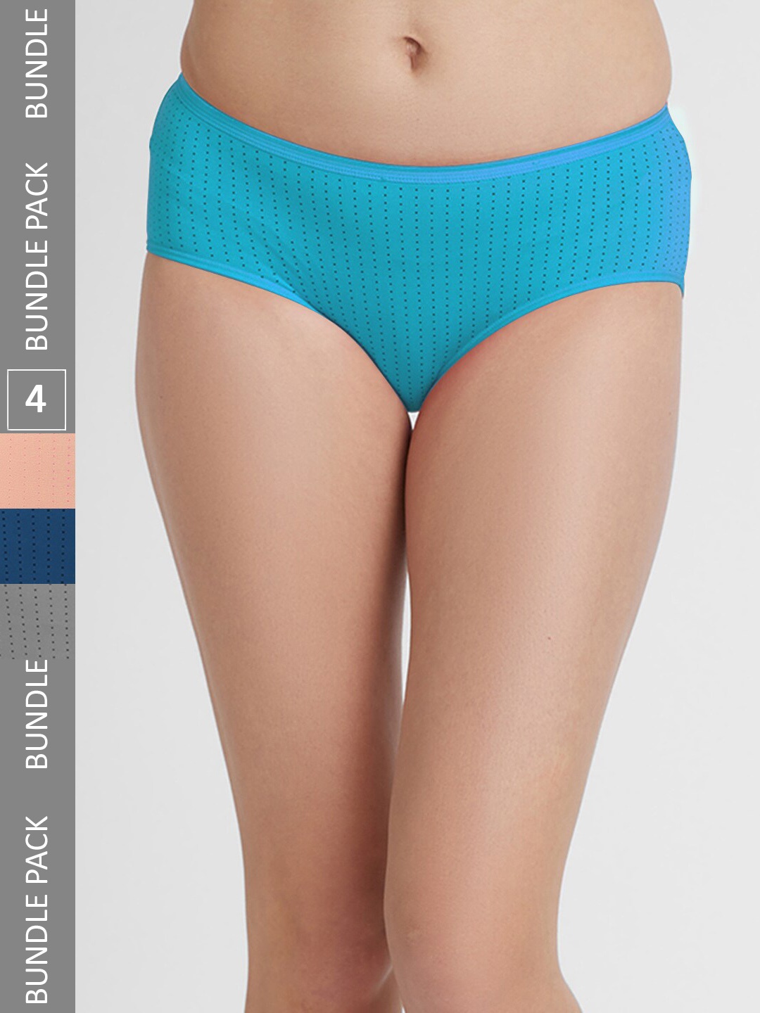 

FashionRack Women Pack Of 4 Cotton Hipster Briefs 6048 _SBlLGNbl, Assorted