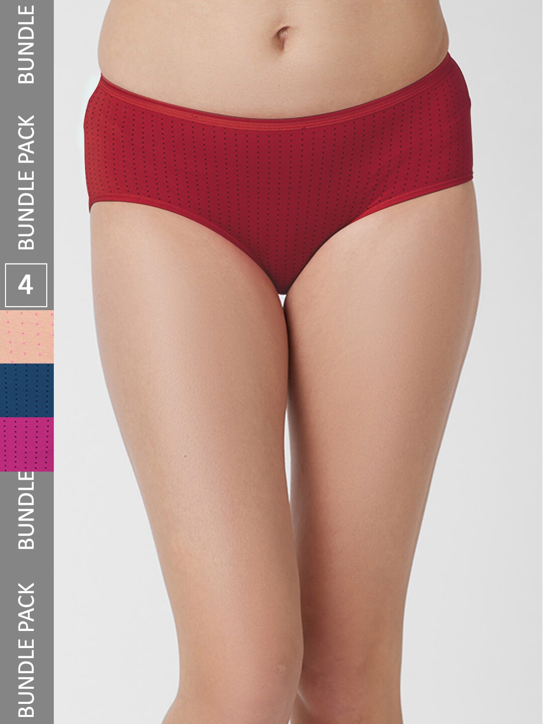 

FashionRack Women Pack Of 4 Cotton Hipster Briefs 6048 _SMNblP, Assorted