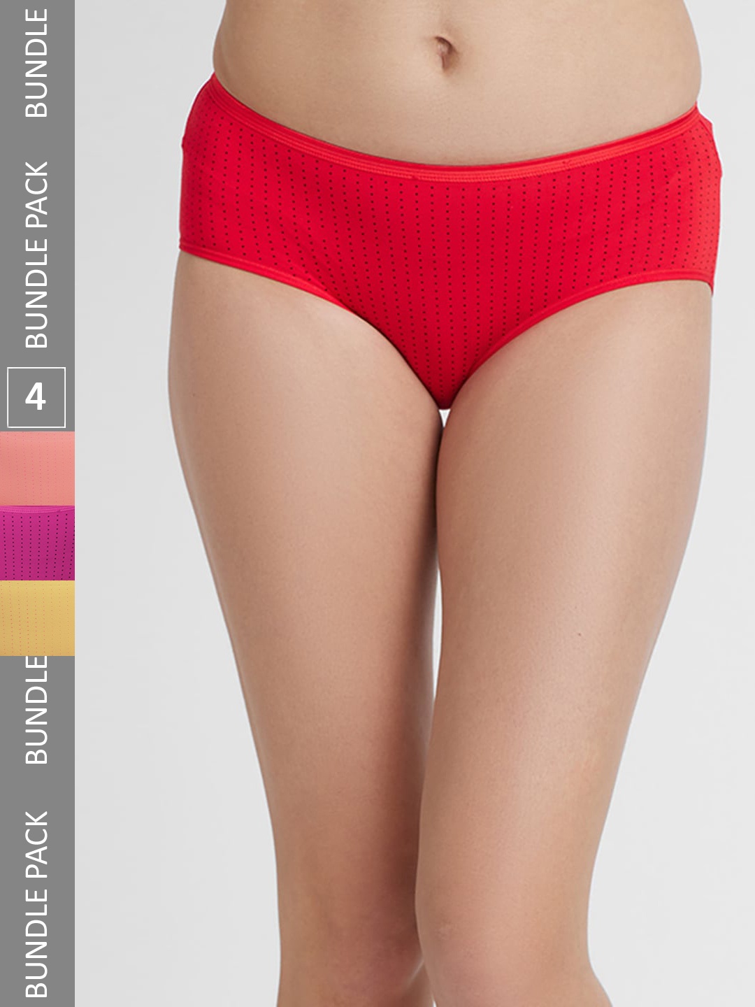 

FashionRack Women Pack Of 4 Cotton Hipster Briefs 6048 _RPePY, Assorted