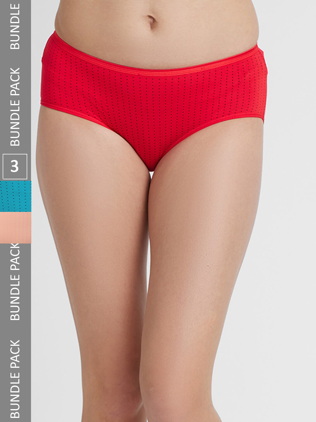 

FashionRack Women Pack Of 4 Cotton Hipster Briefs 6048 _SRBBl, Assorted