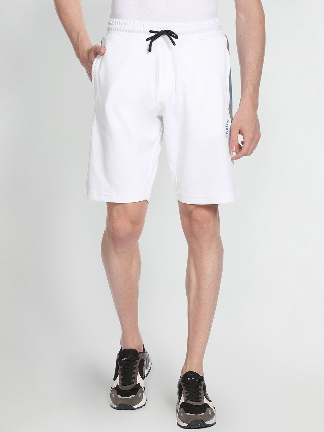 Arrow Sport Men Regular Fit Shorts, White