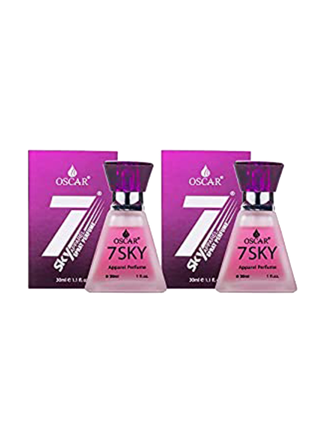 

OSCAR 7 Sky Set Of 2 Twisty Apparel Perfume - 30 ml Each, Pink